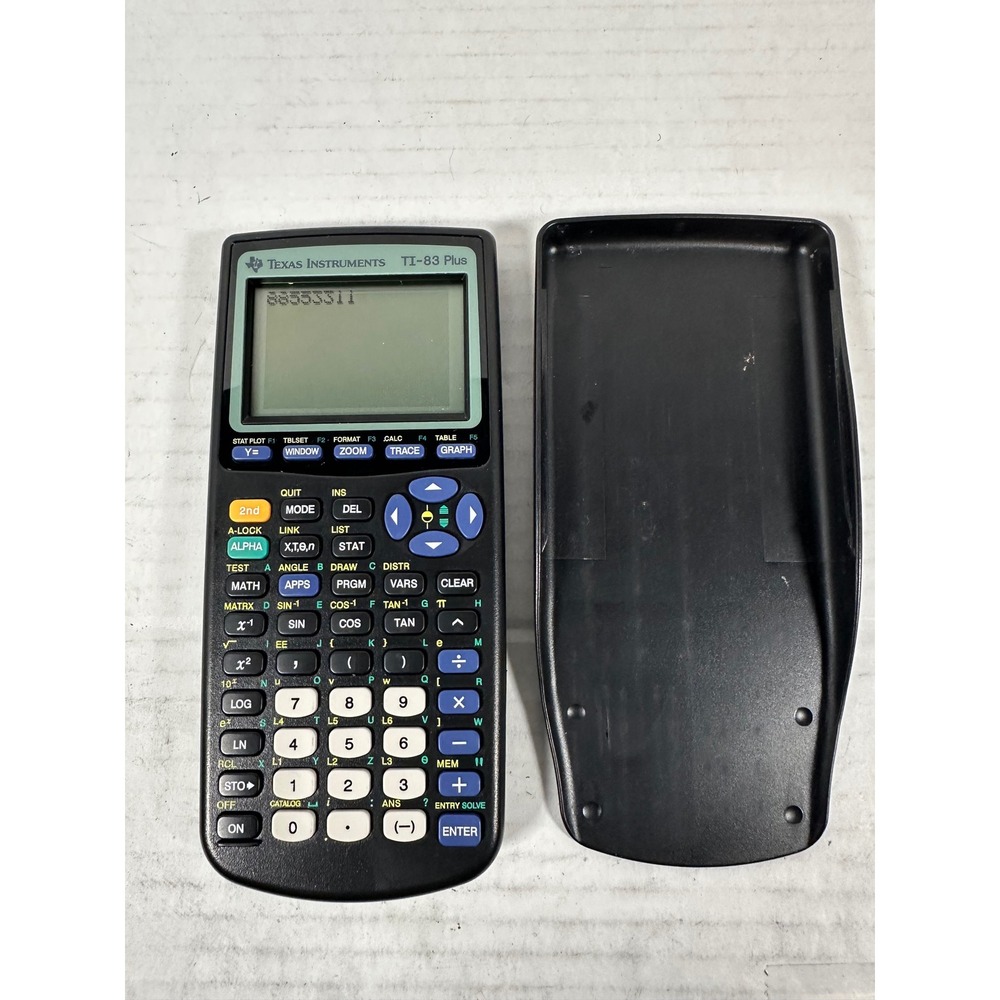 Texas Instruments TI-83‎ Plus Graphing Calculator - Tested & Working plus Cover